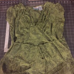 Green Maternity Shirt